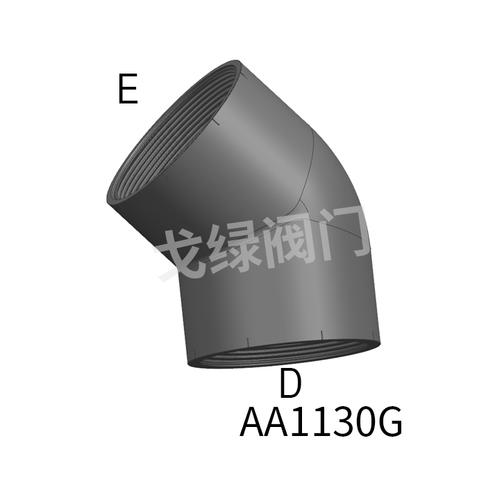 45度弯头（两端内柱螺）G